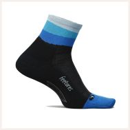 FEETURES CALCETINES ELITE LIGHT CUSHION QUARTER - COBALT/LAVA